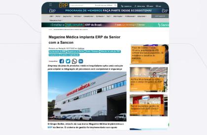 Magazine Médica escolhe a Sancon, empresa residente no Inovale como parceira para implantação do ERP